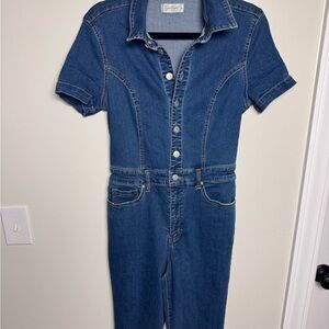 Jessica Simpson Denim Short Sleeve Jumpsuit